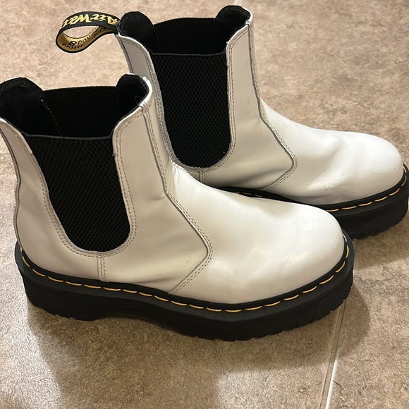 Doc Martens- White Chelsea slip-on- great condition only worn a few times. - Picture 5 of 6